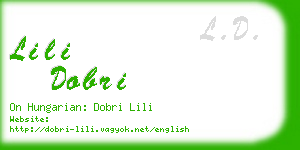 lili dobri business card